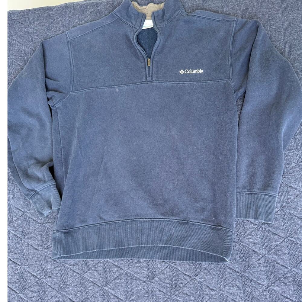 Columbia Hart Mountain II AM6771 Men’s Small Blue Half Zip Fleece Pullover